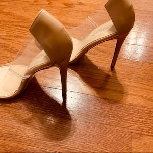 Sexy transparent nude colored pumps